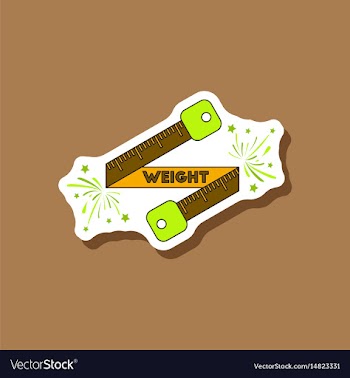 Paper sticker on stylish background weight loss vector image