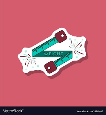 Paper sticker on stylish background weight loss vector image