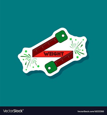 Paper sticker on stylish background weight loss vector image