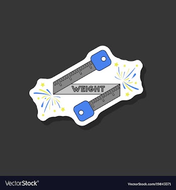 Paper sticker on stylish background weight loss vector image