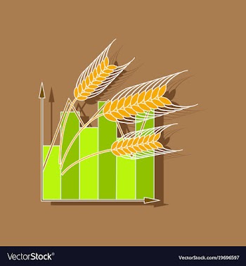 Paper sticker on stylish background wheat vector image