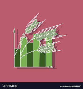 Paper sticker on stylish background wheat vector image