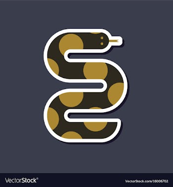 Paper sticker on stylish background wildlife snake vector image