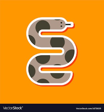 Paper sticker on stylish background wildlife snake vector image