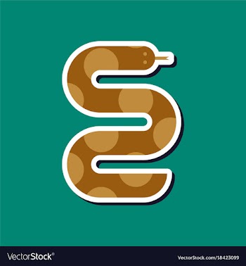 Paper sticker on stylish background wildlife snake vector image