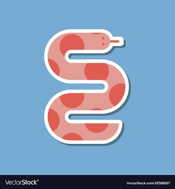 Paper sticker on stylish background wildlife snake vector image