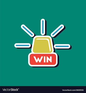 Paper sticker on stylish background win lamp vector image