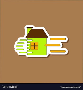 Paper sticker on stylish background wind destroys vector image