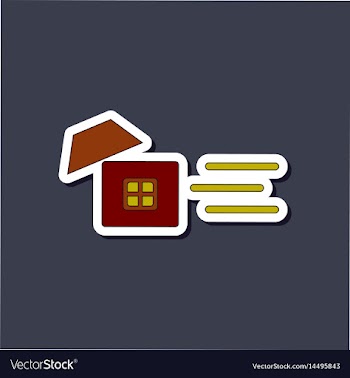 Paper sticker on stylish background wind destroys vector image