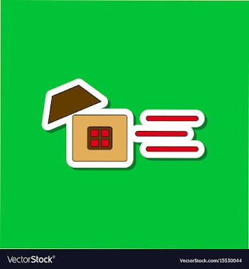 Paper sticker on stylish background wind destroys vector image