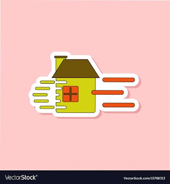 Paper sticker on stylish background wind destroys vector image