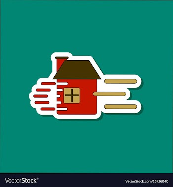 Paper sticker on stylish background wind destroys vector image