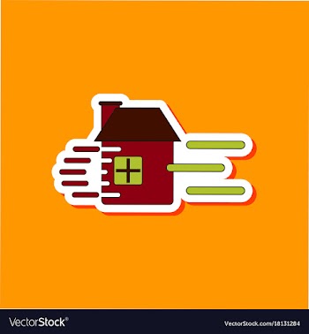 Paper sticker on stylish background wind destroys vector image