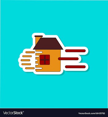Paper sticker on stylish background wind destroys vector image