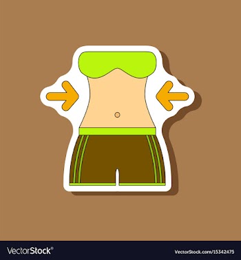Paper sticker on stylish background woman body vector image