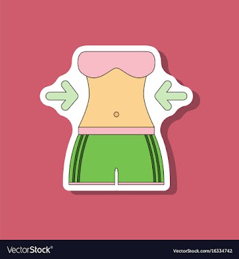 Paper sticker on stylish background woman body vector image