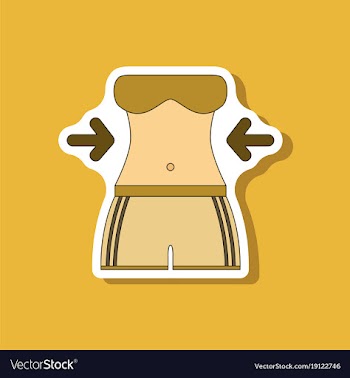 Paper sticker on stylish background woman body vector image