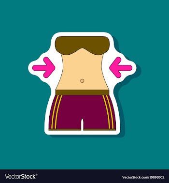 Paper sticker on stylish background woman body vector image