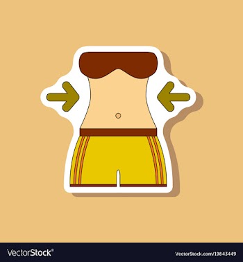 Paper sticker on stylish background woman body vector image
