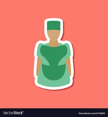 Paper sticker on stylish background woman chef vector image