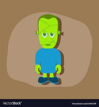 Paper sticker on stylish background zombie men vector image