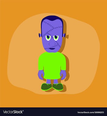 Paper sticker on stylish background zombie men vector image