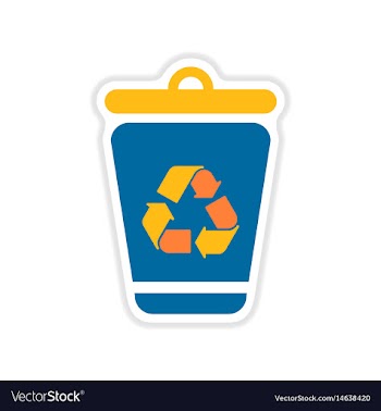 Paper sticker on the white background dumpster vector image