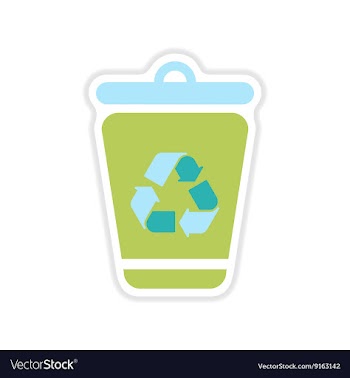 Paper sticker on the white background dumpster vector image