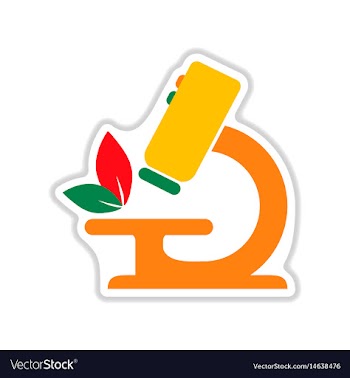 Paper sticker on the white background microscope vector image