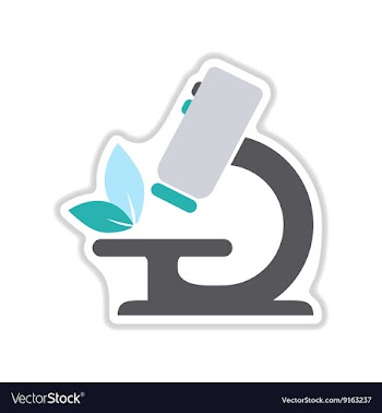 Paper sticker on the white background microscope vector image