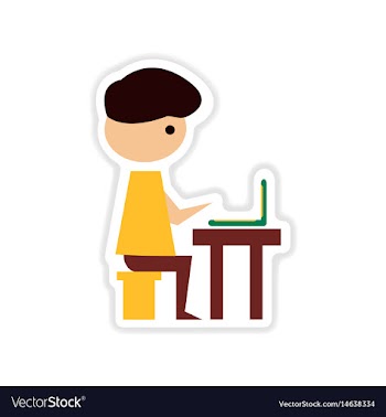 Paper sticker on the white background programmer vector image