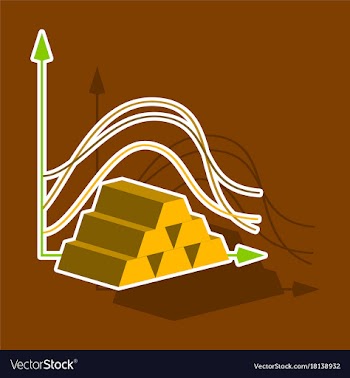 Paper sticker on theme arabic business bar chart vector image