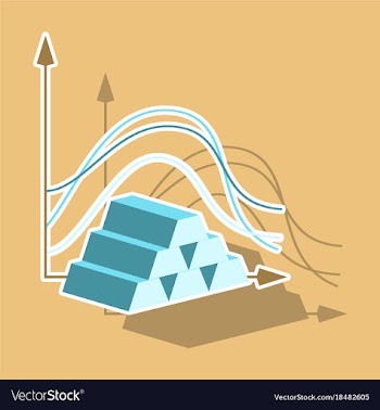 Paper sticker on theme arabic business bar chart vector image