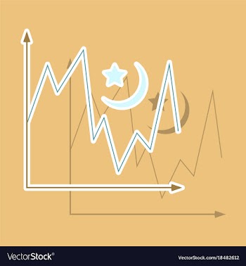 Paper sticker on theme arabic business desert vector image