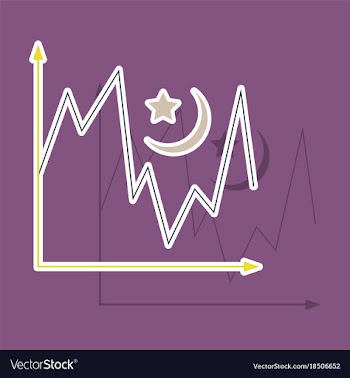 Paper sticker on theme arabic business desert vector image