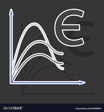 Paper sticker on theme arabic business euro chart vector image