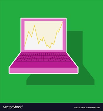 Paper sticker on theme arabic business graph on vector image