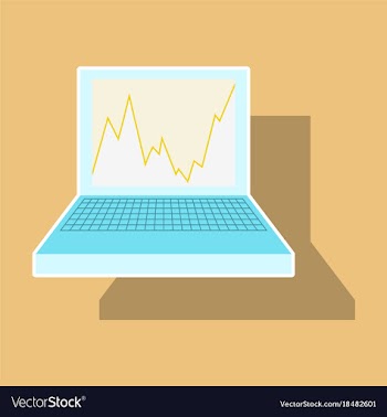 Paper sticker on theme arabic business graph on vector image