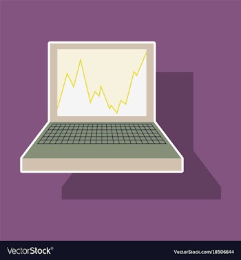 Paper sticker on theme arabic business graph on vector image