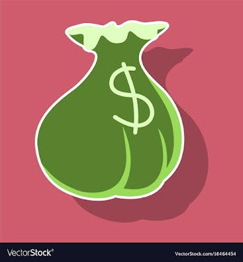 Paper sticker on theme arabic business money bag vector image