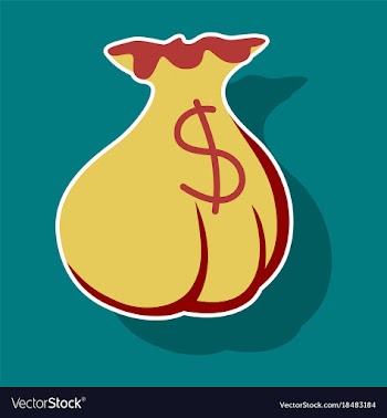 Paper sticker on theme arabic business money bag vector image