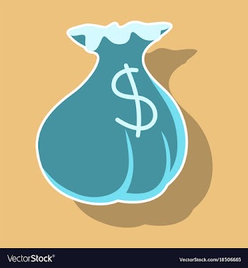 Paper sticker on theme arabic business money bag vector image