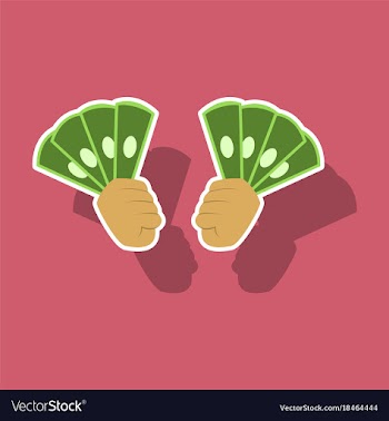 Paper sticker on theme arabic business money in vector image