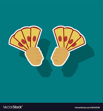 Paper sticker on theme arabic business money in vector image