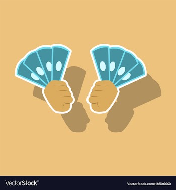 Paper sticker on theme arabic business money in vector image