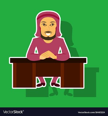 Paper sticker on theme arabic business muslim vector image