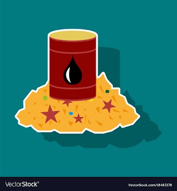 Paper sticker on theme arabic business oil and vector image
