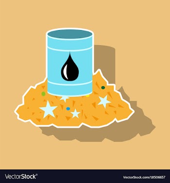 Paper sticker on theme arabic business oil and vector image