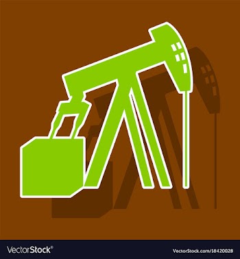 Paper sticker on theme arabic business oil derrick vector image