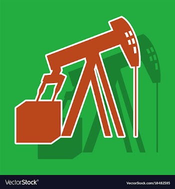 Paper sticker on theme arabic business oil derrick vector image